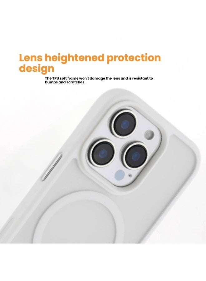LR Nexus IPhone16 Pro Max frosted white transparent magnetic mobile phone case | Give a mobile phone film. - Image 5